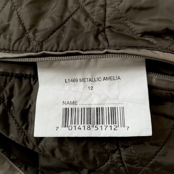 Barbour Amelia Moto Chore Green Khaki Jacket Coat Waterproof Fisherman Old Money - Picture 10 of 16